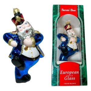 Vintage Christmas Santa Ornament 1995 Hand blown
